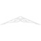 Ekena Millwork Pitch Bordeaux Architectural Grade PVC Gable Pediment, 60"W x 12 1/2"H x 1"P (5/12) GPP060X013X100BOR - alternate 2